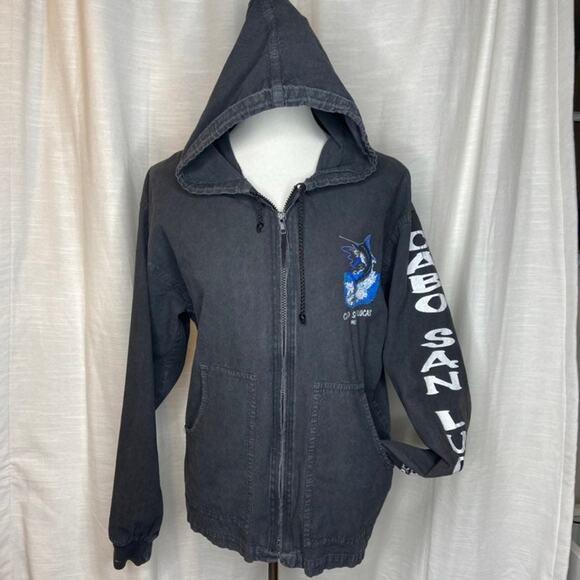 Vintage Cabo San Lucas Mexico Swordfish Zip Hoodie (M/L) - Picture 2 of 7